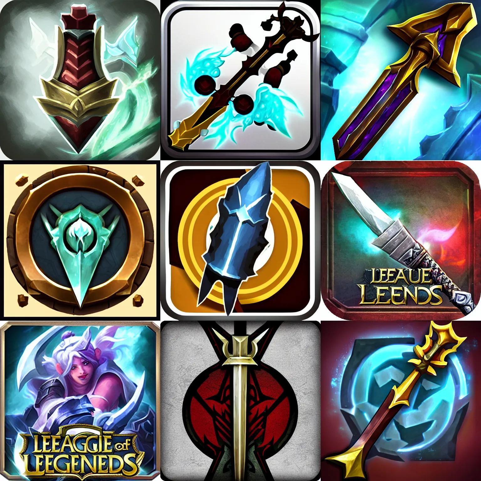 Prompt: league of legends sword icon