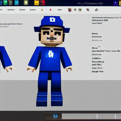 Image similar to mizkif as a roblox character