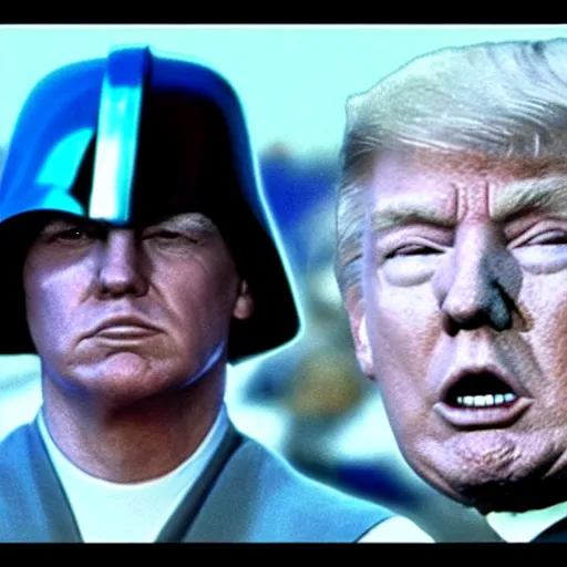 Image similar to donald trump in star wars a new hope cinematic