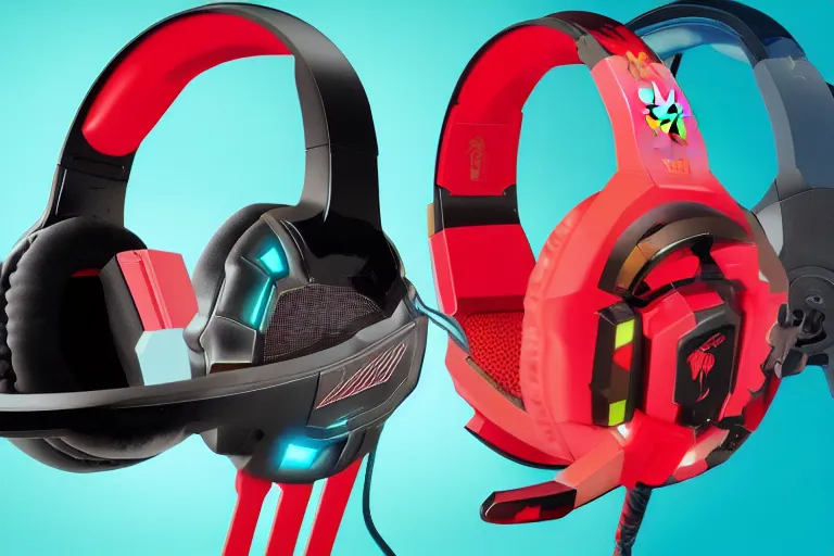 Prompt: promotional poster of new gaming headphones at mcdonalds, 4k