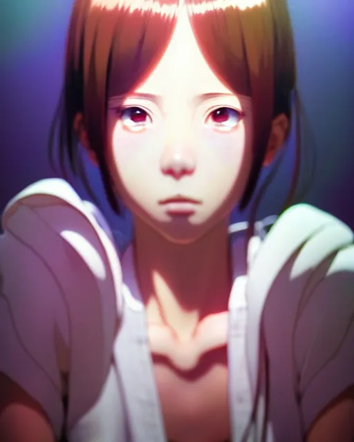 Image similar to beautiful! portrait of the popular girl, by katsuhiro otomo, yoshitaka amano, nico tanigawa, artgerm, greg rutkowski makoto shinkai takashi takeuchi studio ghibli, akihiko yoshida rendered with intense 3 d effect.