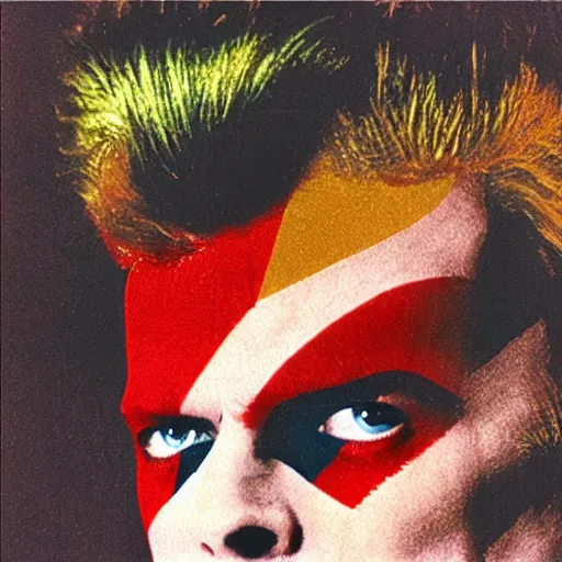Prompt: Jack Nicholson as David Bowie in Aladdin Sane album cover art