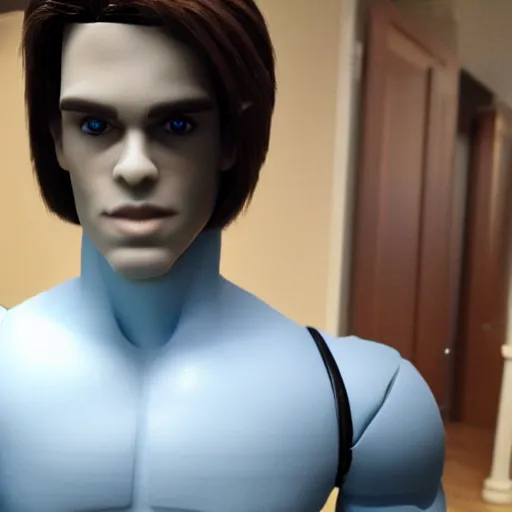 Image similar to muscular buff life sized ken doll also as a male android