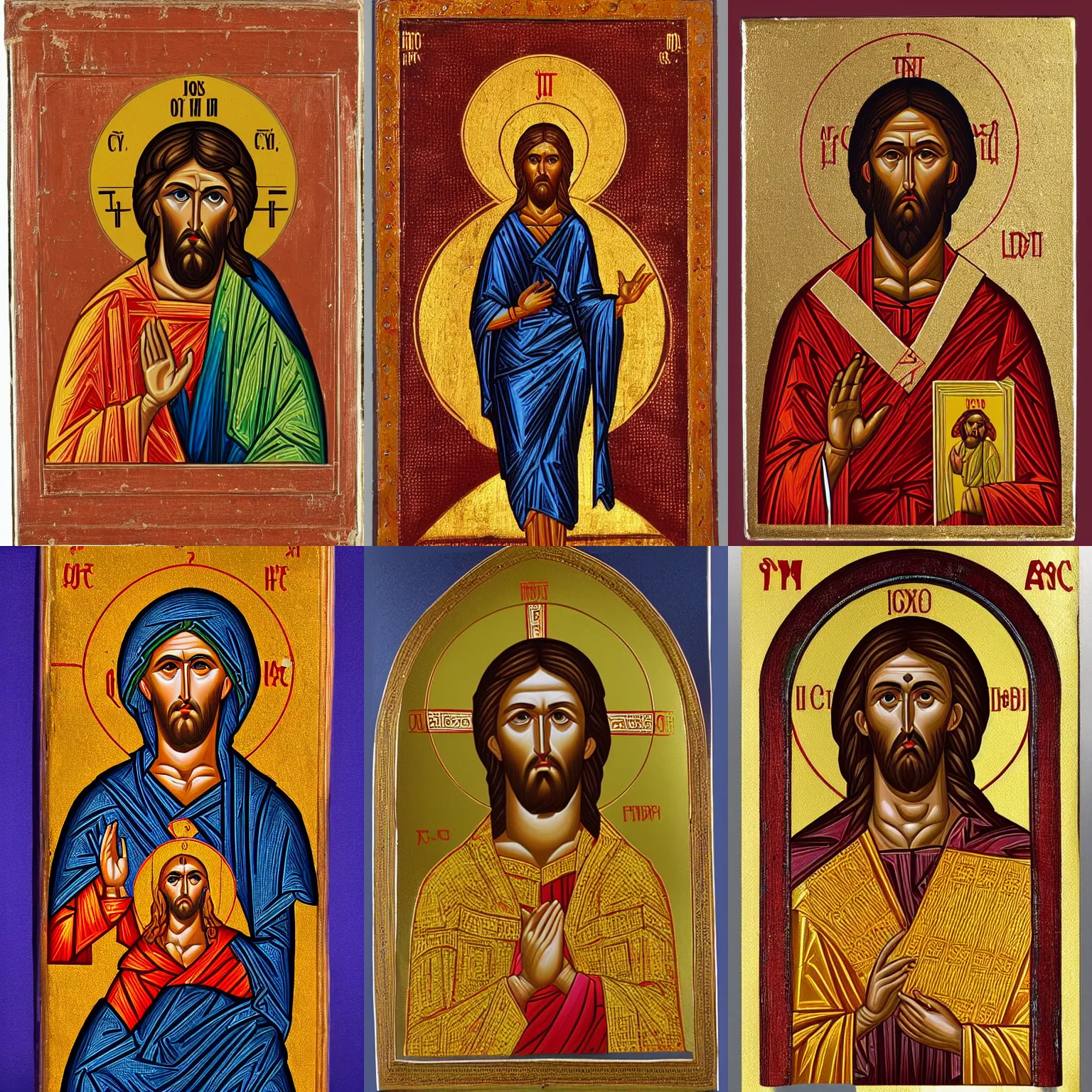 Prompt: Jesus Christ icon in Byzantine style