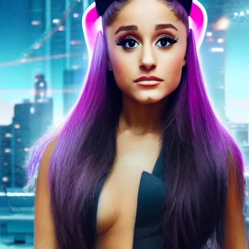 Prompt: ariana grande as a ceo flying a unicorn, cyberpunk, photography, realistic,