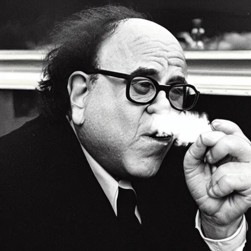 Image similar to Danny Devito smoking a cigar