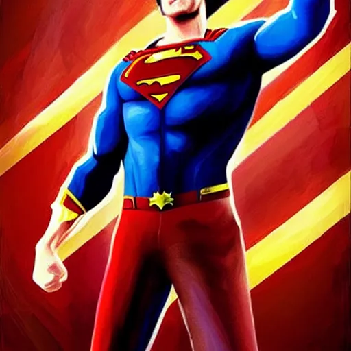 Prompt: superman as captain marvel, artstation hall of fame gallery, editors choice, #1 digital painting of all time, most beautiful image ever created, emotionally evocative, greatest art ever made, lifetime achievement magnum opus masterpiece, the most amazing breathtaking image with the deepest message ever painted, a thing of beauty beyond imagination or words