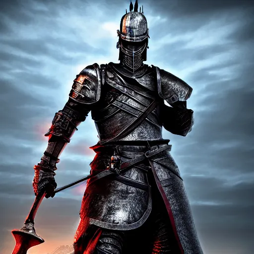 Prompt: Saul Goodman as a gigantic knight in Dark Souls, Unreal Engine, 8k, dramatic lighting, professional render