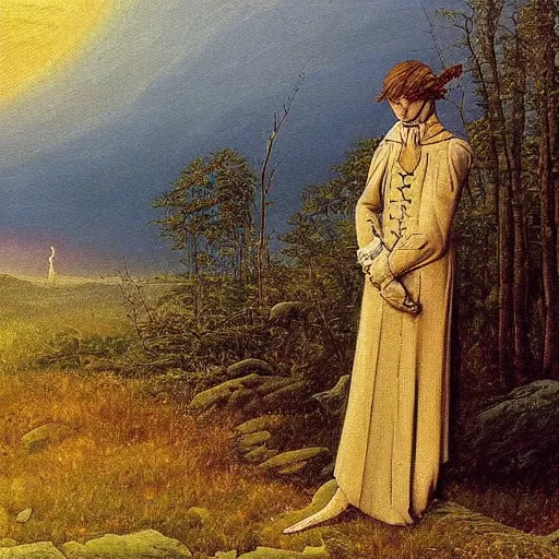 Image similar to a beautiful painting representative of the art style of caspar david friedrich