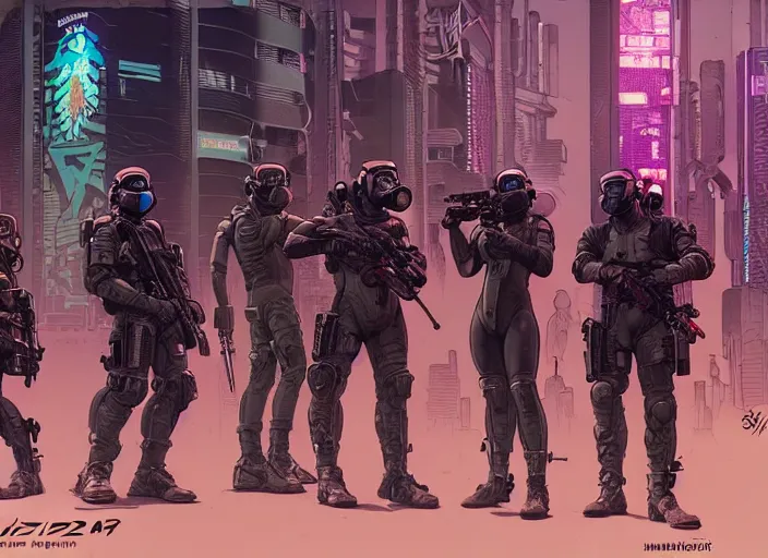 cyberpunk swat team assaulting cartel hideout. | Stable Diffusion | OpenArt