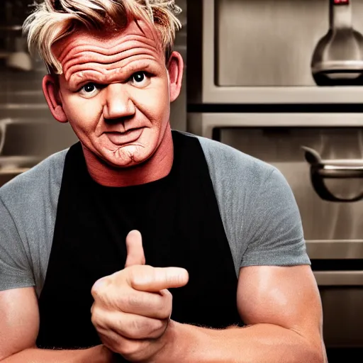 Prompt: gordon ramsay as a ram.