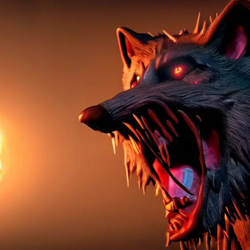 Image similar to werewolf from van helsing unreal engine hyperreallistic render 8k