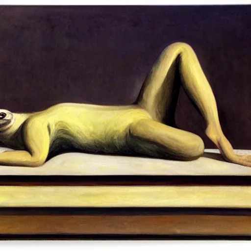 Image similar to sloth by Edward Hopper