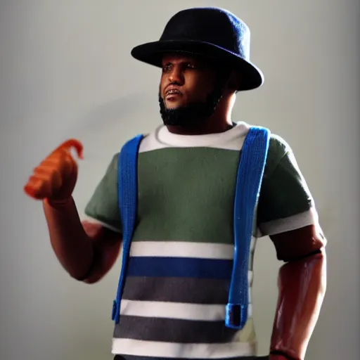 Image similar to schoolboy q, as an action figure, ebay photo