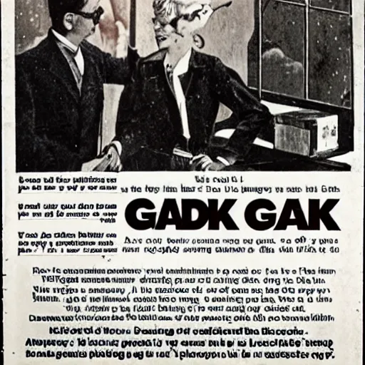 Image similar to advertisement for GAK