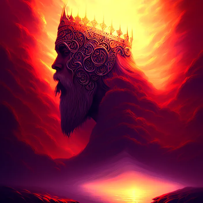 Image similar to the power of a king, amazing digital painting, by anato finnstark, anato finnstark digital art, intricate details, ultra realistic, beautiful art, volumetric lighting, ultrarealistic, by anato finnstark, trending cgsociety, artstation