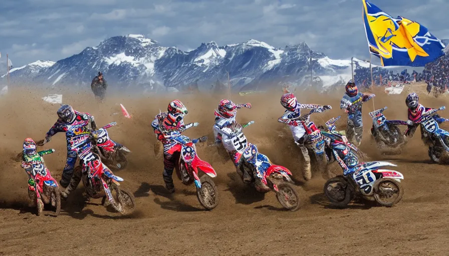 Image similar to motocross at the north pole