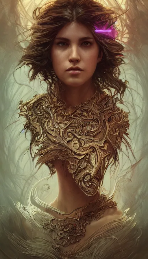 Image similar to broken life, fame of thrones, lord of daggers, neon, fibonacci, sweat drops, intricate fashion clothing, insane, intricate, highly detailed, digital painting, artstation, concept art, smooth, sharp focus, illustration, Unreal Engine 5, 8K, art by artgerm and greg rutkowski and alphonse mucha