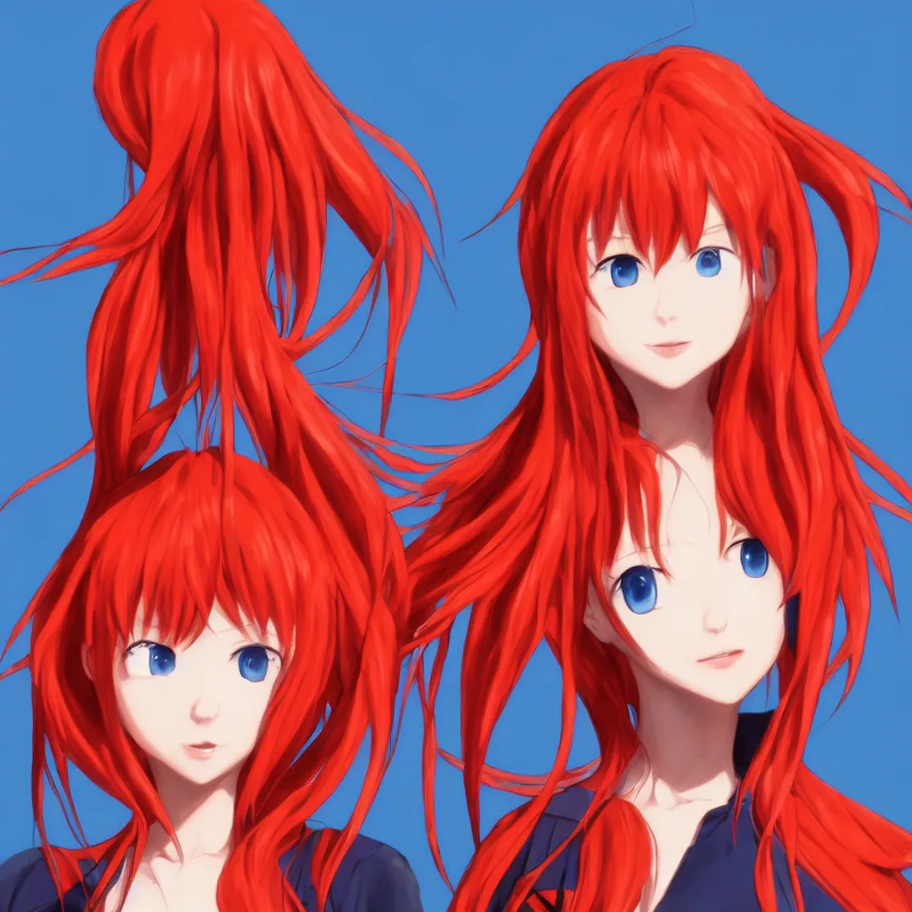 Image similar to Asuka Langley portrait, trending on pixiv, unreal engine