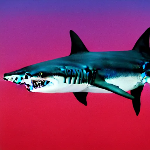 Prompt: an anthro shark swimming in the ocean covered in blood, photorealistic, 4K, award-winning