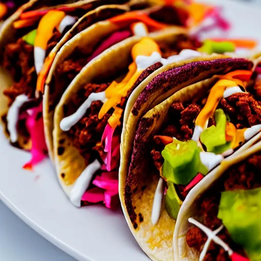 Image similar to new taco bell item - spicy brown taco: food photography