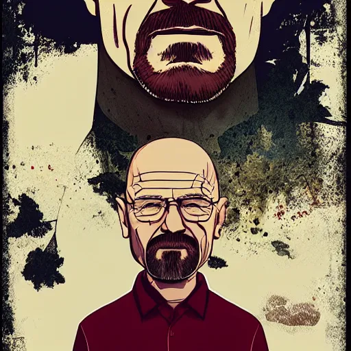 Prompt: walter white, by conrad roset, vector art