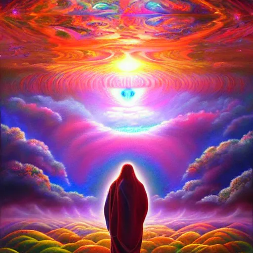 Image similar to the astral realm sacred journey in oil painting, windows 9 8 software, trending on artstation, award winning, emotional, highly detailed surrealist art, inspired by windows 9 5 applications