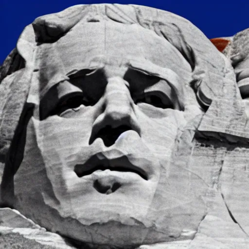 Prompt: boris johnson's face on mount rushmore