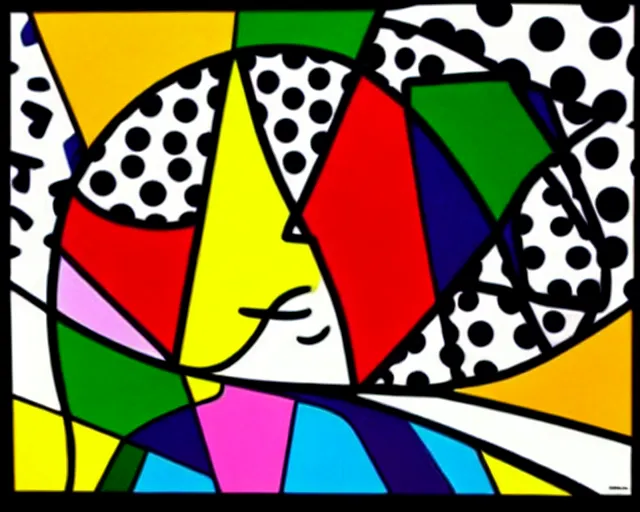 Image similar to artwork by romero britto