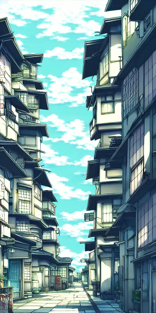 Image similar to anime tokyo residential quiet street scenery only wallpaper aesthetic