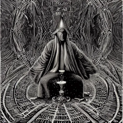 Prompt: A young mage in an invocation ritual, realistic, sharp focus, 8k high definition, insanely detailed, intricate, elegant, art by Virgil Finlay