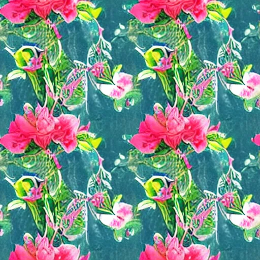 Image similar to exquisite fresh floral watercolor prints, art nouveau botanicals, 8 k, super detailed, modern, symmetrical with beautiful and high resolution elements developed into seamless patterns