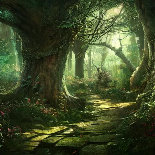 Image similar to salura dream magical forest, fluent composition, concept art, ambient light, 4 k, intricate details, highly professionally detailed, cgsociety, highly detailed -