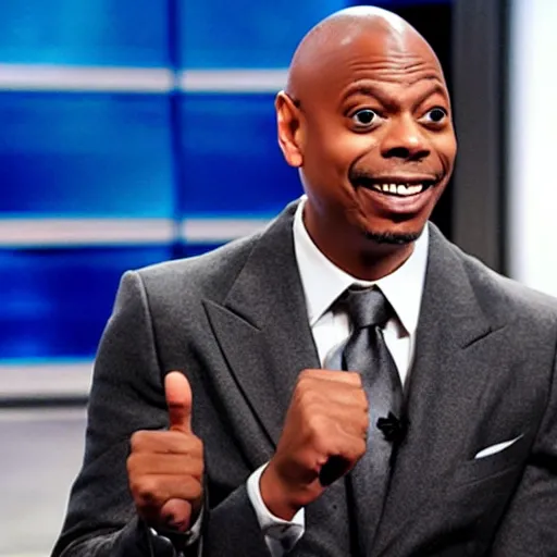 Image similar to dave chappelle as local newsman chuck taylor, white news anchor