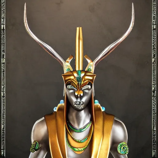 Image similar to masculine anubis on a pride parade, hyperrealistic, trending on Artstation