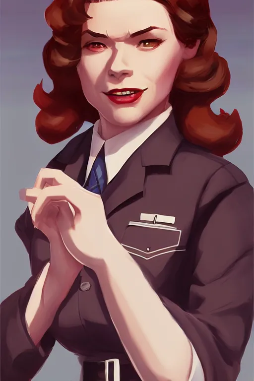 Prompt: Agent carter high quality digital painting in the style of Cushart, Krenz