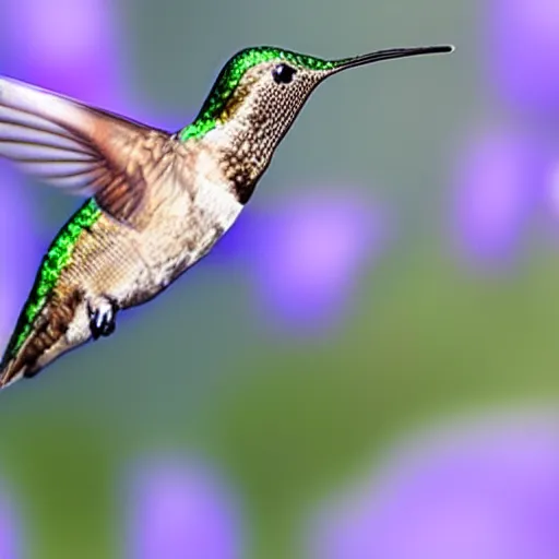 Prompt: a realistic photo of a hummingbird making honey out of worms