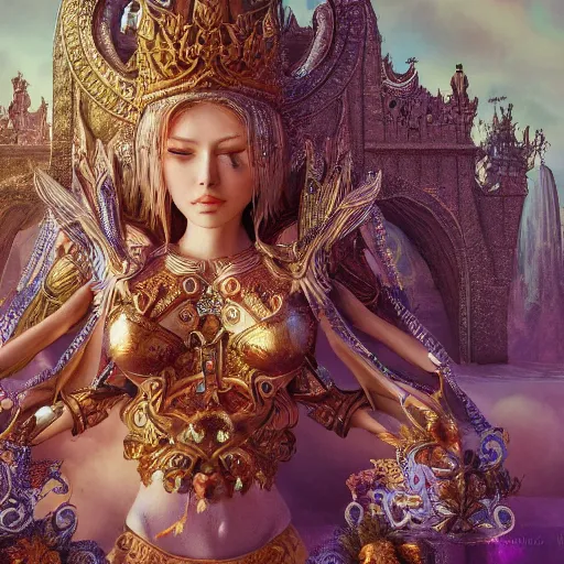 Image similar to queen of magic, godly, beautiful, intricate, hyper detailed, octane, 4 k