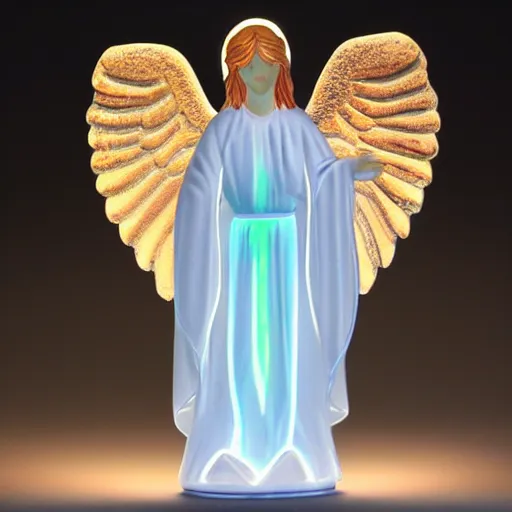 Prompt: bioluminiscent biblically correct angel