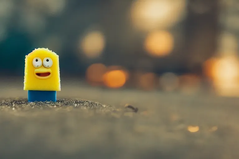 Prompt: Sponge Bob, bokeh, depth of field, dramatic lighting, cinematic