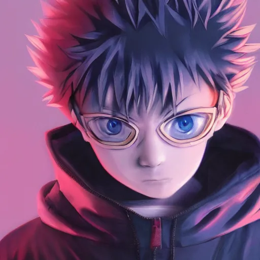 Image similar to realistic killua zoldyck with mask, techwear, streetwear, cyberpunk style outfit, greg rutkowski, artgerm, ross tran, takato yomamoto, wlop, ilya kuvshinov, intricate complexity, detailed portrait, 4 k, cinematic lighting, artstation, sharp focus, smooth, hd, hdr, award winning, octane render