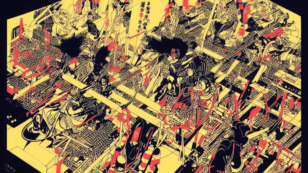 Image similar to futuristic japanese cyberpunk silk screen by utagawa yoshiiku, ohara koson, pixiv contest winner, cyberpunk style, cyberpunk color scheme, japanpunk
