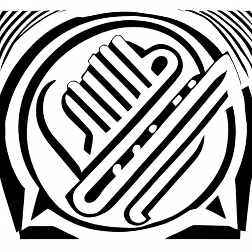 Prompt: art deco style band logo