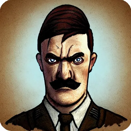 Prompt: adolph hitler from rusty lake : roots ( 2 0 1 6 videogame ), very detailed face,