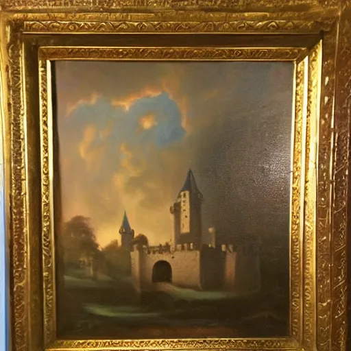 Prompt: the most beautiful treasure within the castle's treasure room. oil on canvas.
