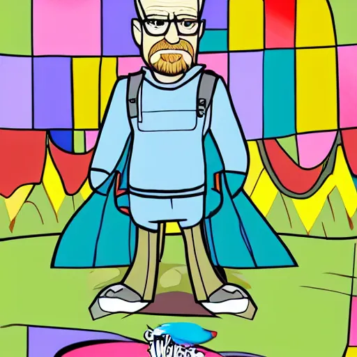 Prompt: walter white as a my little pony character, cartoon