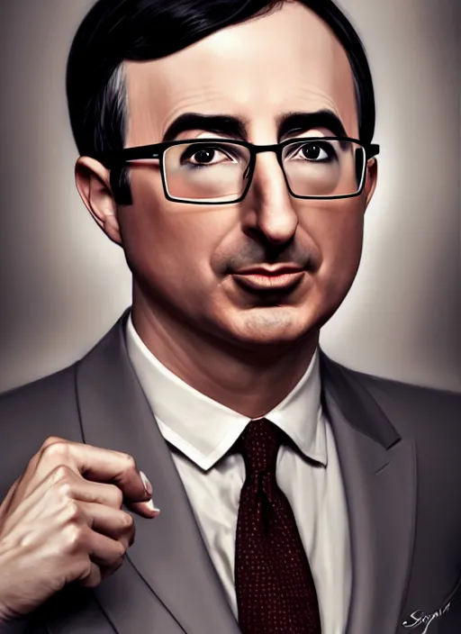 Prompt: photo of a seductive John Oliver in the style of stefan kostic, realistic, sharp focus, 8k high definition, insanely detailed, intricate, elegant, art by stanley lau and artgerm