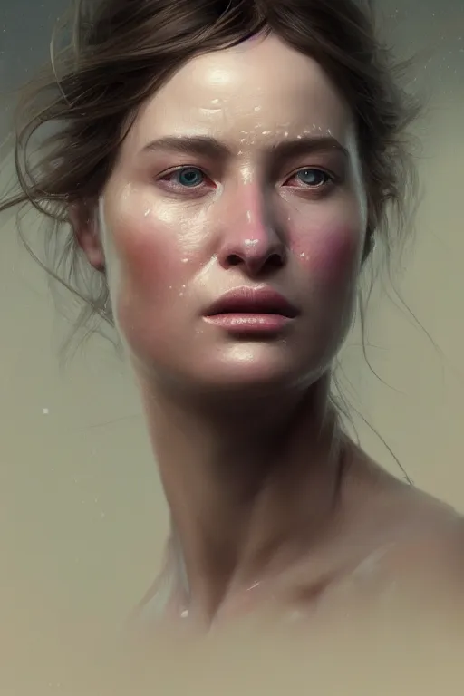 Prompt: ultra detailed close up facial portrait of lara worthington, extremely detailed digital painting, in the style of fenghua zhong and ruan jia and jeremy lipking and peter mohrbacher, mystical colors, rim light, beautiful lighting, 8 k, stunning scene, raytracing, octane, trending on artstation