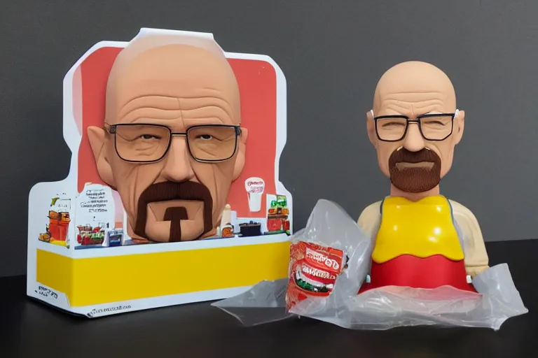 Image similar to walter white as a mcdonald meal toy