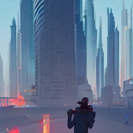 Prompt: gta : dubai, by atey ghailan